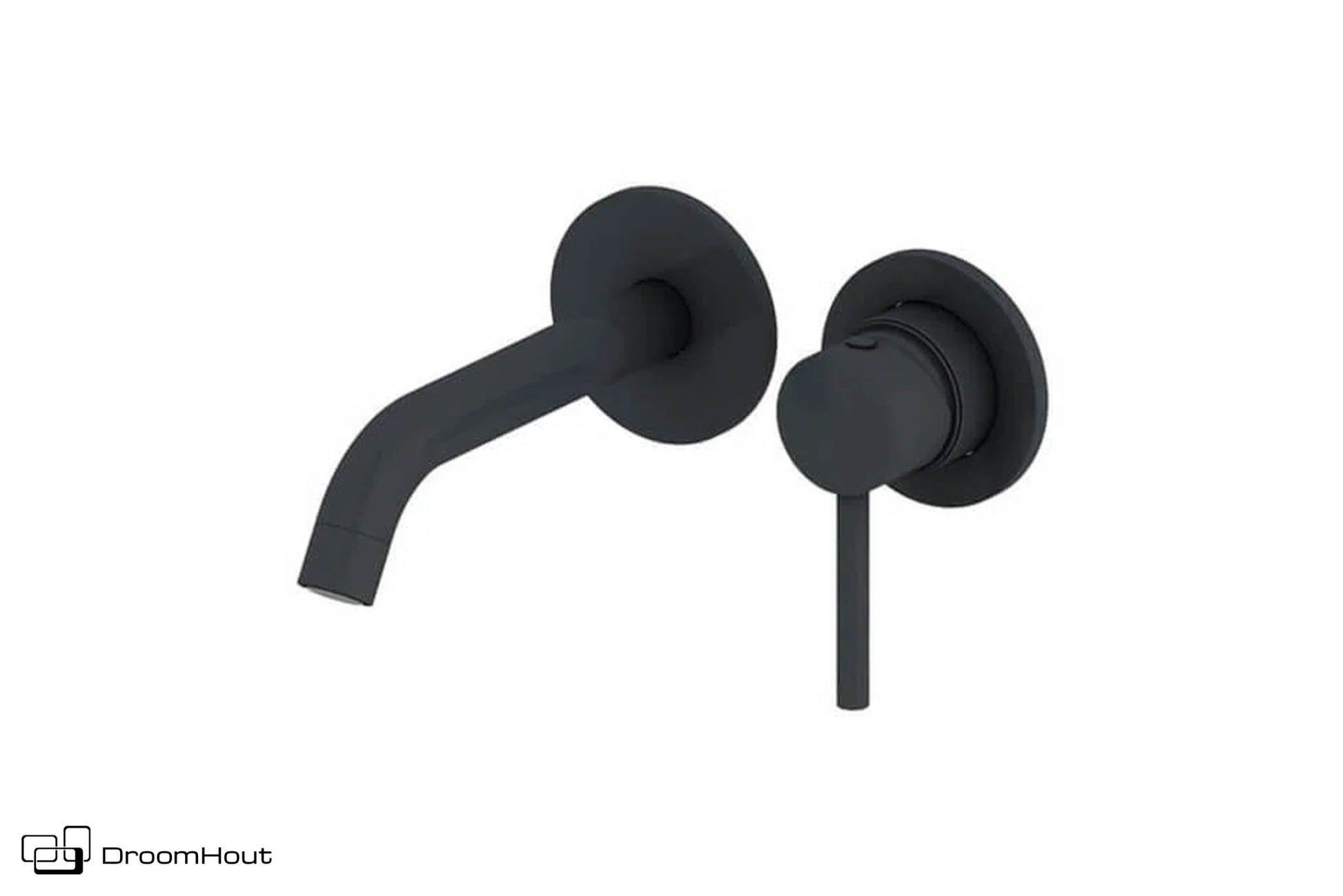 Wastafelmengkraan inbouw mat zwart DroomHout