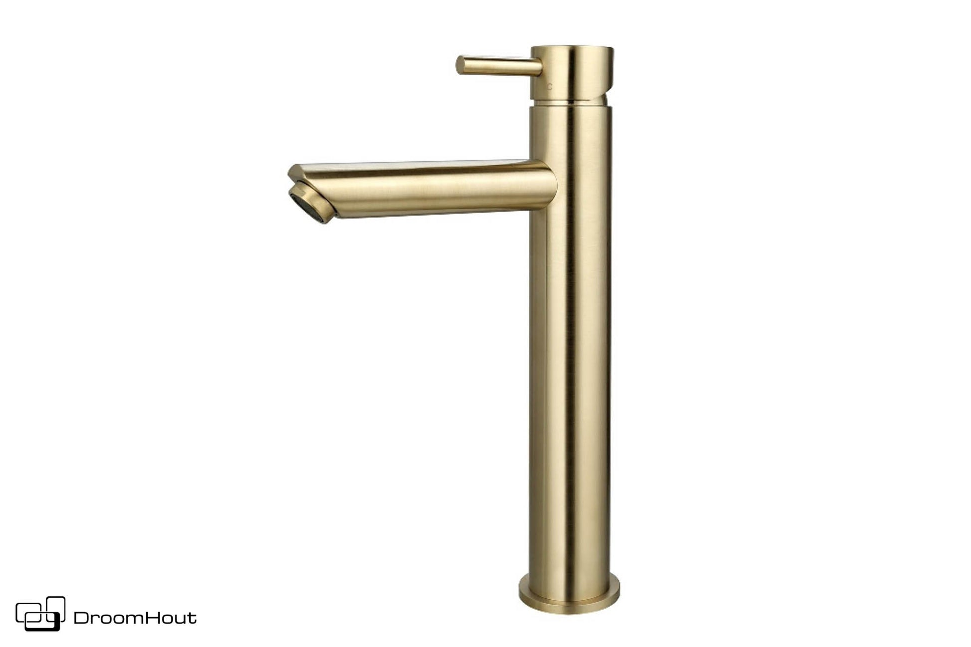 Wastafelmengkraan hoog goud geborsteld DroomHout