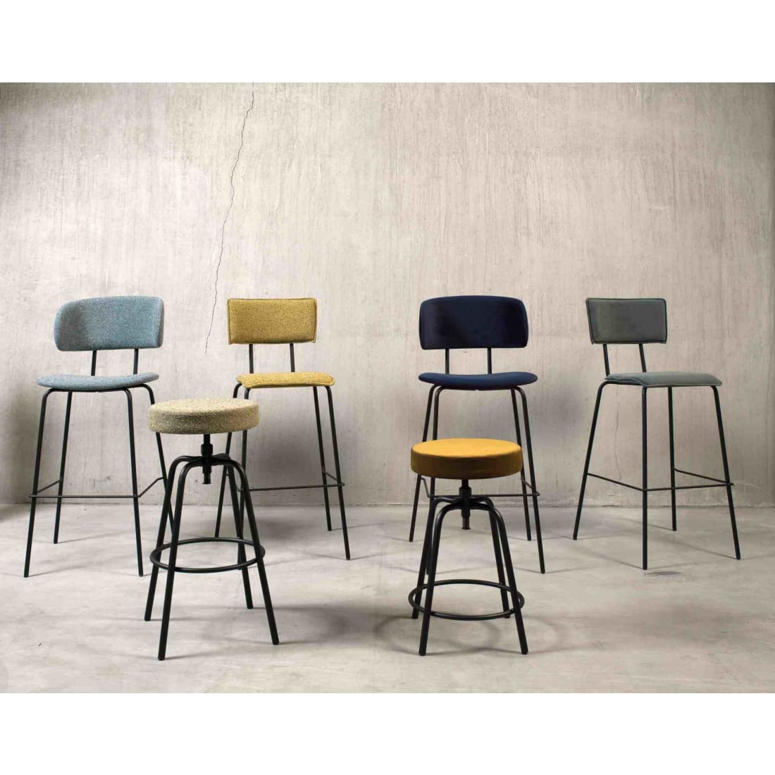 Workliving Werkliving Barkruk Hoog Bo Society - Boucle Shitake -