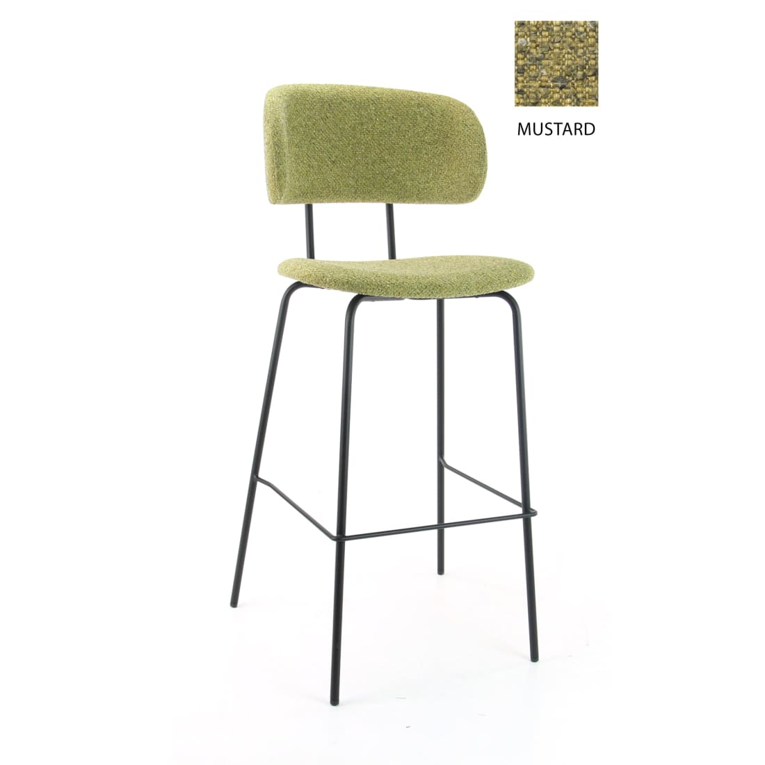 Workliving Werk- en woonkruk Hoog Society Bo - Boucle Mosterd -